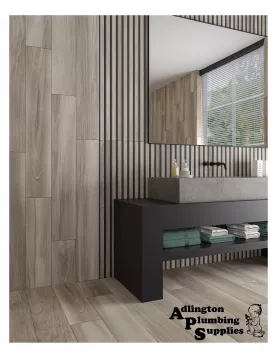 APS18770 Oslo Wood slat tile 120x60cm in Taupe Taupe