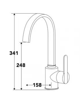 APS18787 Francis Pegler Strata Mono Kitchen Sink Mixer Brushed Nickel 4K6065 Brushed Nickel
