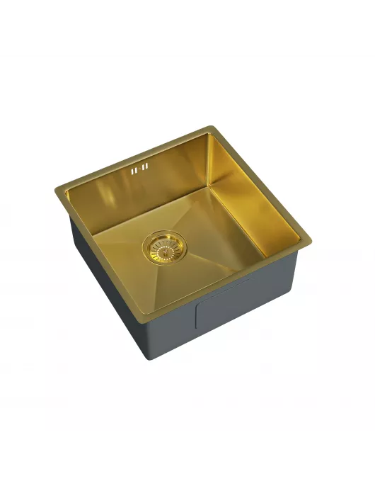 APS52280 Elite | Undermounted Sink 440x440 & Wastes | Brushed Gold Brushed Gold