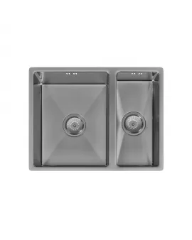 APS52295 Elite | 1.5 Undermounted Sink 555x440 & Wastes | Brushed Steel Brushed Steel