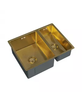 APS52296 Elite | 1.5 Undermounted Sink 555x440 & Wastes | Brushed Gold Brushed Gold