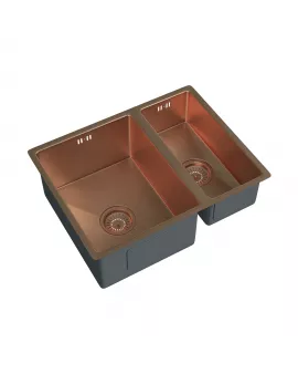 APS52297 Elite | 1.5 Undermounted Sink 555x440 & Wastes | Brushed Copper Brushed Copper