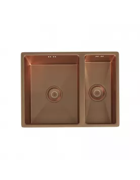 APS52297 Elite | 1.5 Undermounted Sink 555x440 & Wastes | Brushed Copper Brushed Copper