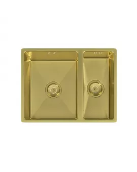 APS52298 Elite | 1.5 Undermounted Sink 555x440 & Wastes | Brushed Brass Brushed Brass