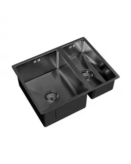 APS52299 Elite | 1.5 Undermounted Sink 555x440 & Wastes | Gun Metal Gunmetal