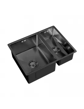 APS52299 Elite | 1.5 Undermounted Sink 555x440 & Wastes | Gun Metal Gunmetal