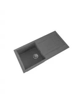 APS52306 Comite | Single Bowl Inset 1000 x 500 & Wastes | Matt Grey Matt Grey