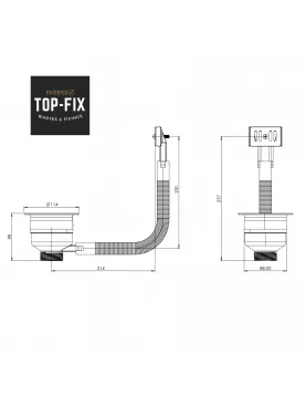 APS52563 Top Fix | Basket Str Waste & o/f | PS Chrome