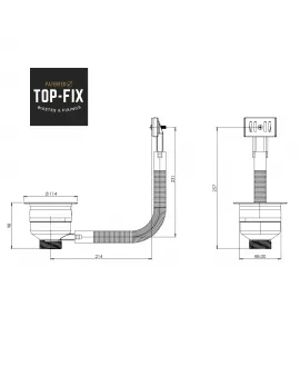 APS52565 Top Fix | Basket Str Waste & o/f | BB Brushed Brass