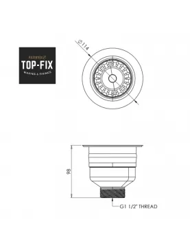 APS52568 Top Fix | Basket Str Waste | BB Brushed Brass