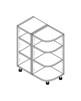 APS52613 720x300mm Base Curved Cabinet 