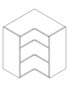 APS52640 900x650mm Tall Wall Corner Cabinet 