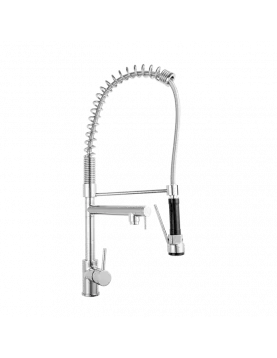 APS8276 Tall Side Action Kitchen Tap & Rinser Chrome