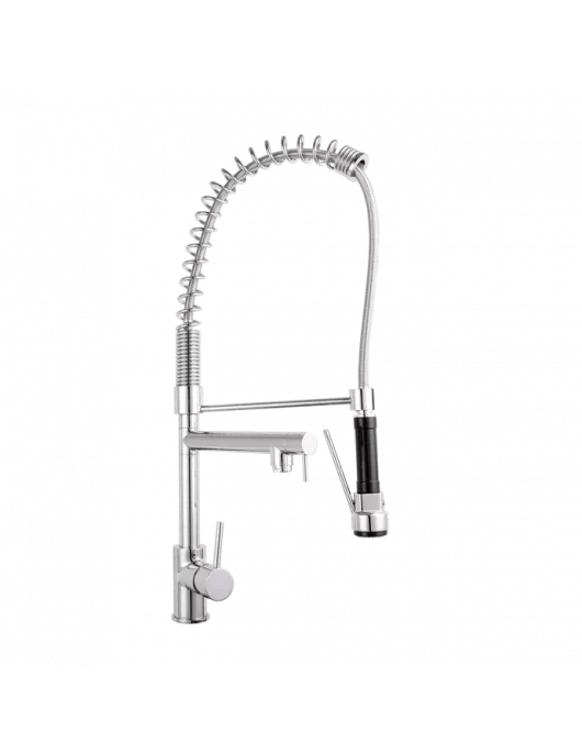 APS8276 Tall Side Action Kitchen Tap & Rinser Chrome