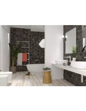 APS9221 Kenia Hex Negro 22.5x25.9H 