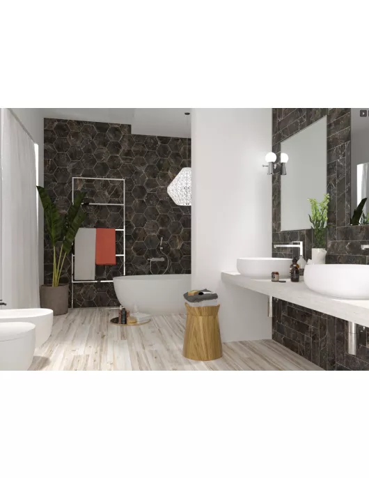 APS9221 Kenia Hex Negro 22.5x25.9H 